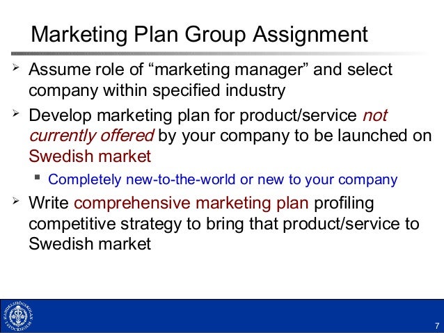 marketing plan assignment one marketing plan assignment one